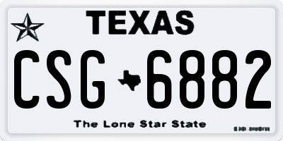 TX license plate CSG6882