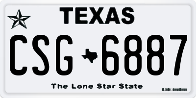 TX license plate CSG6887