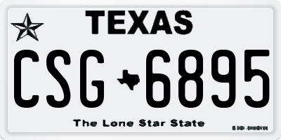 TX license plate CSG6895