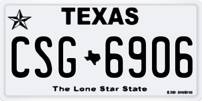 TX license plate CSG6906