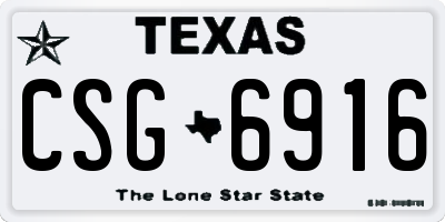 TX license plate CSG6916