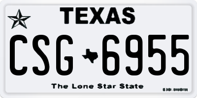 TX license plate CSG6955