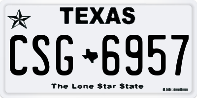 TX license plate CSG6957