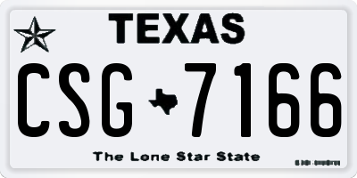 TX license plate CSG7166