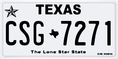 TX license plate CSG7271