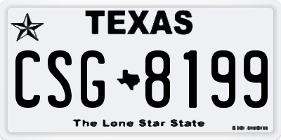TX license plate CSG8199