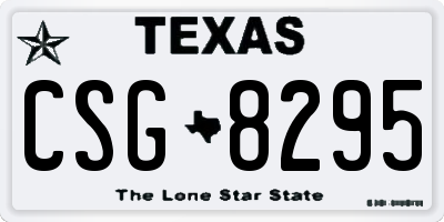 TX license plate CSG8295
