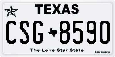 TX license plate CSG8590