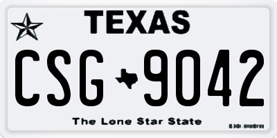 TX license plate CSG9042