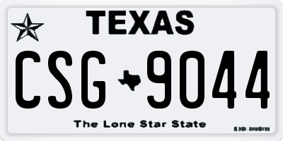 TX license plate CSG9044