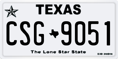 TX license plate CSG9051