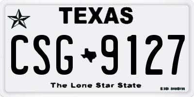 TX license plate CSG9127