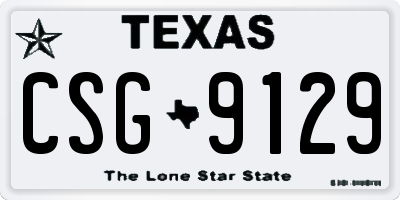 TX license plate CSG9129