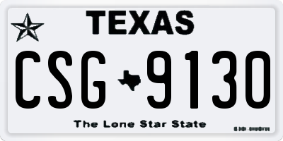 TX license plate CSG9130