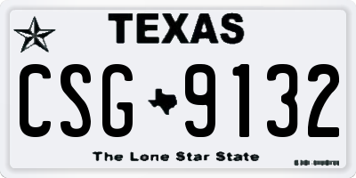 TX license plate CSG9132