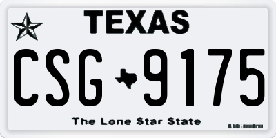 TX license plate CSG9175