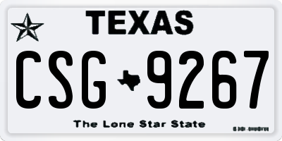 TX license plate CSG9267