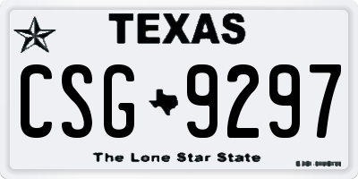 TX license plate CSG9297