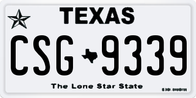 TX license plate CSG9339