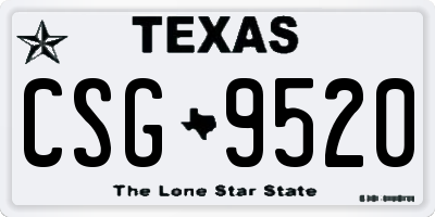 TX license plate CSG9520
