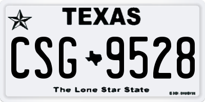 TX license plate CSG9528