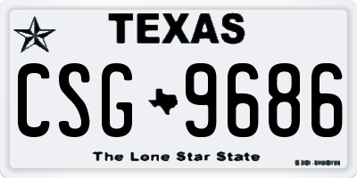 TX license plate CSG9686