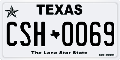 TX license plate CSH0069