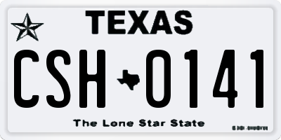 TX license plate CSH0141