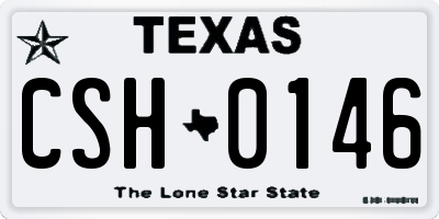 TX license plate CSH0146