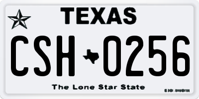 TX license plate CSH0256