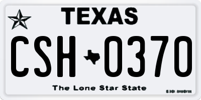 TX license plate CSH0370