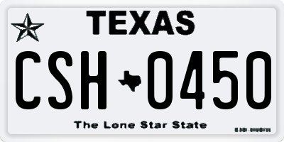 TX license plate CSH0450