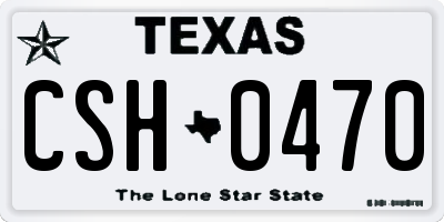 TX license plate CSH0470