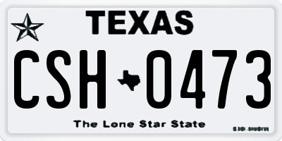TX license plate CSH0473