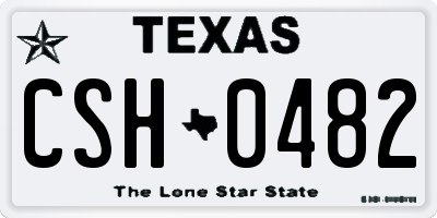 TX license plate CSH0482