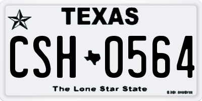 TX license plate CSH0564