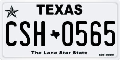 TX license plate CSH0565