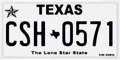 TX license plate CSH0571