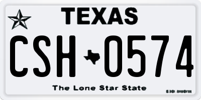 TX license plate CSH0574