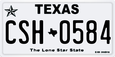 TX license plate CSH0584