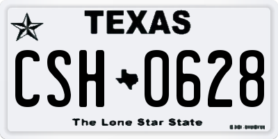 TX license plate CSH0628