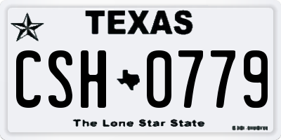 TX license plate CSH0779