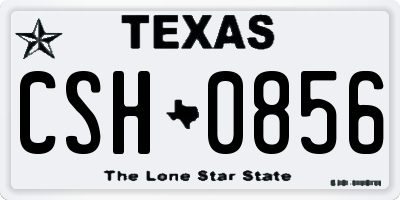 TX license plate CSH0856