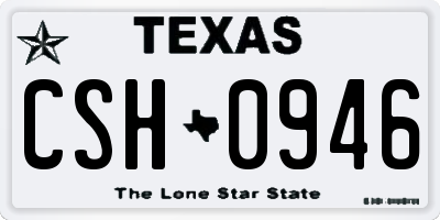 TX license plate CSH0946