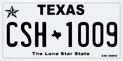 TX license plate CSH1009