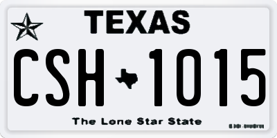 TX license plate CSH1015