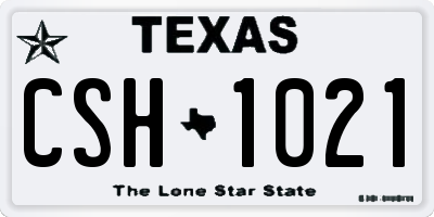 TX license plate CSH1021