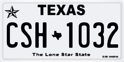 TX license plate CSH1032