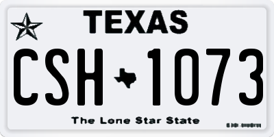 TX license plate CSH1073