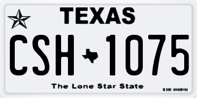 TX license plate CSH1075